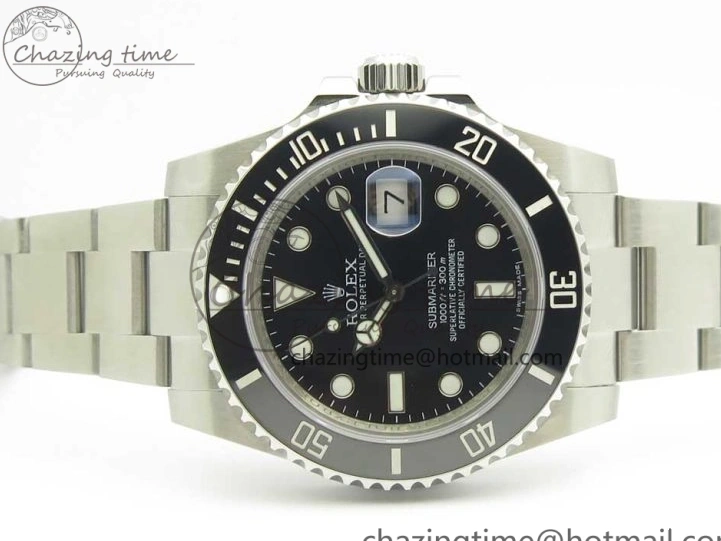 on SS Edition Bracelet 1:1 Best VR3135 Black 904L Ceramic VRF Submariner 116610 LN 0116